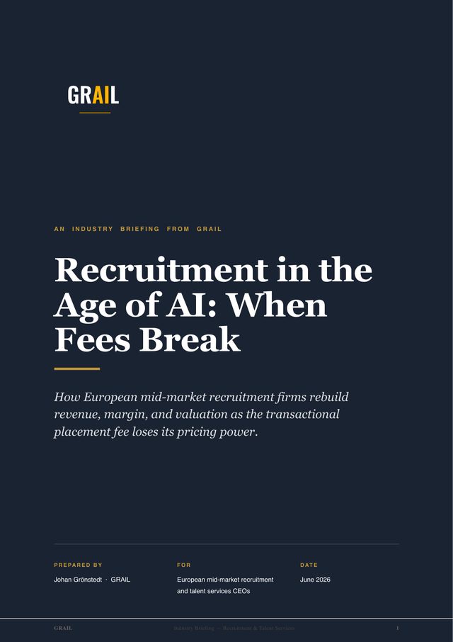 GRAIL CEO briefing cover for Recruitment & Talent Services.